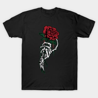 Horror Hand with Rose T-Shirt